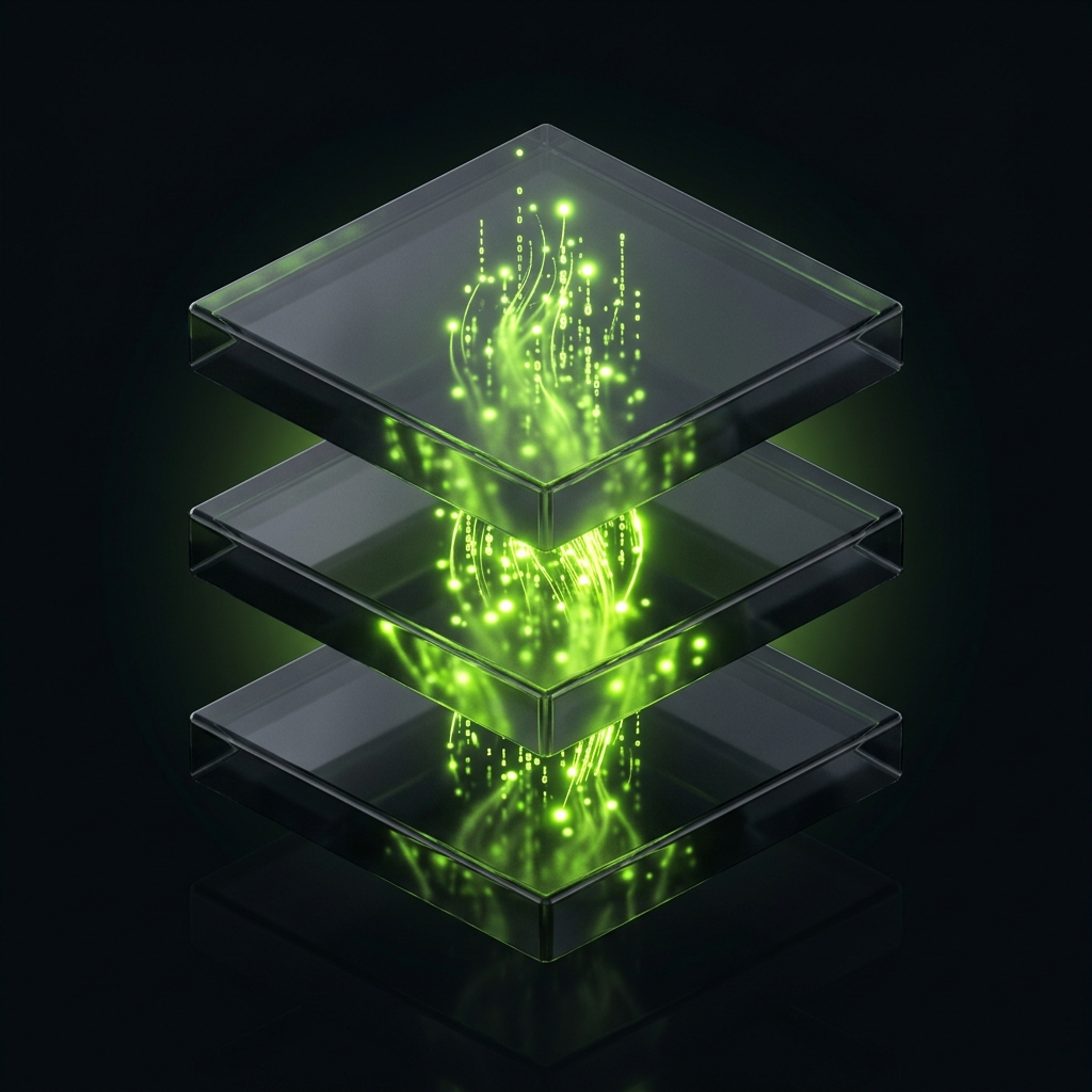 Trzy warstwy integracyjne MultiBridge — wizualizacja 3D