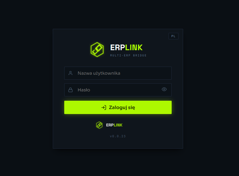 Panel administracyjny MultiBridge — ekran logowania