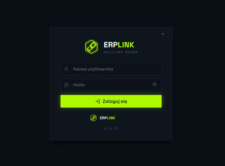 Panel MultiBridge: ekran logowania